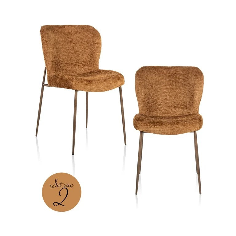 Stoel Odarby cognac fusion (set van 2) - depauwwonen