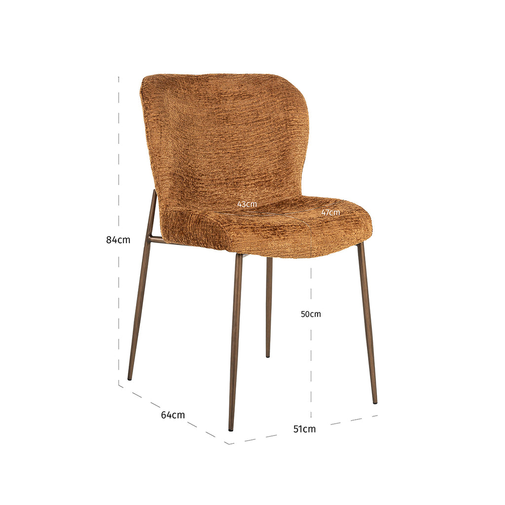 Stoel Odarby cognac fusion (set van 2) - depauwwonen