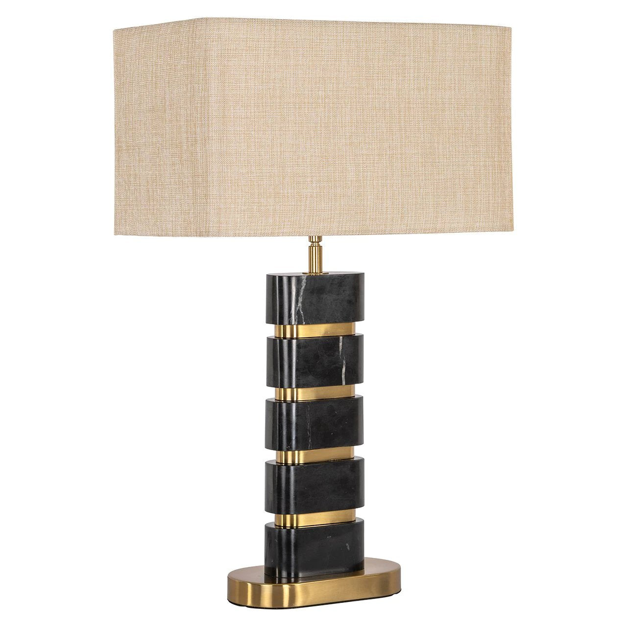 Tafellamp Levina incl. lampenkap (Black/gold) by Richmond Interiors