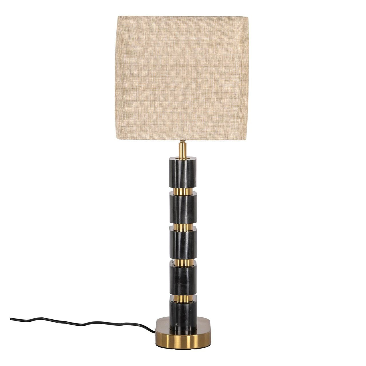 Tafellamp Levina incl. lampenkap (Black/gold) by Richmond Interiors