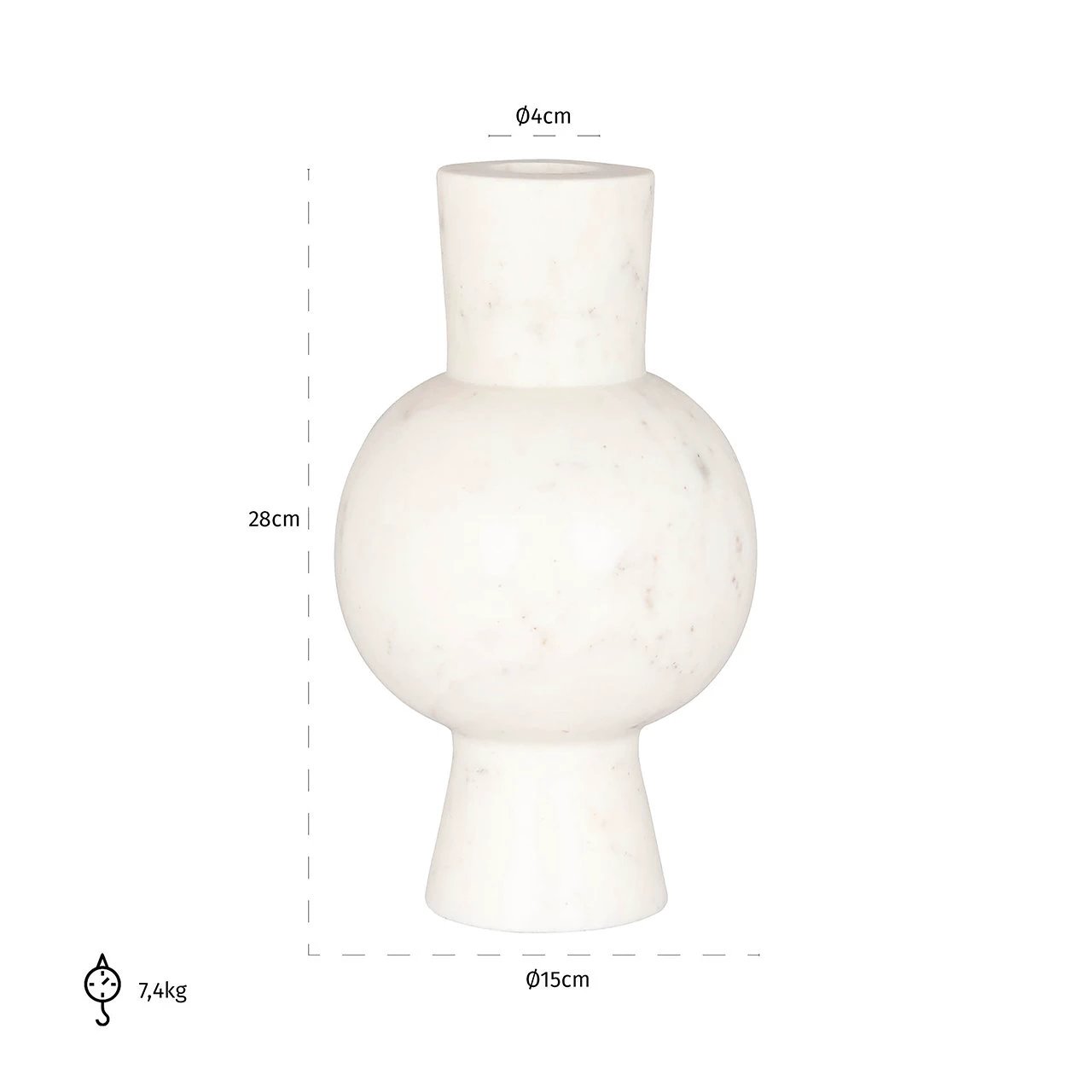 Vaas Jonah wit (Wit) by Richmond Interiors