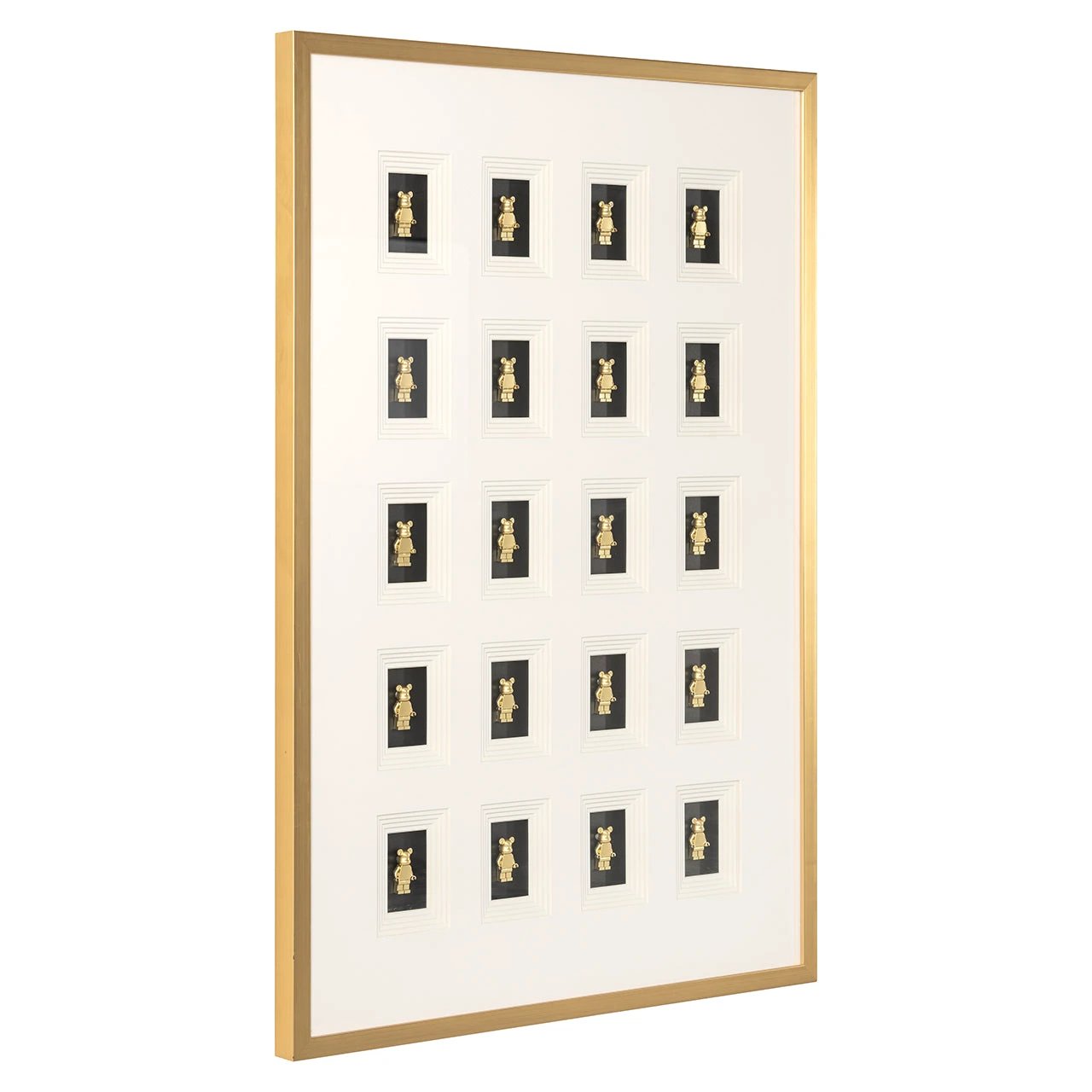 Wall art Bear block 3D (Black/gold) by Richmond Interiors