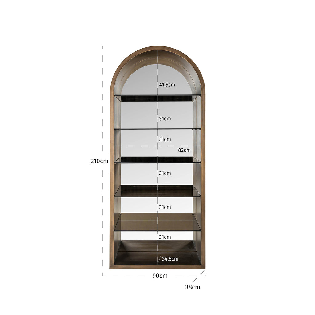 Wandkast Bowic (Brushed Gold) - depauwwonen