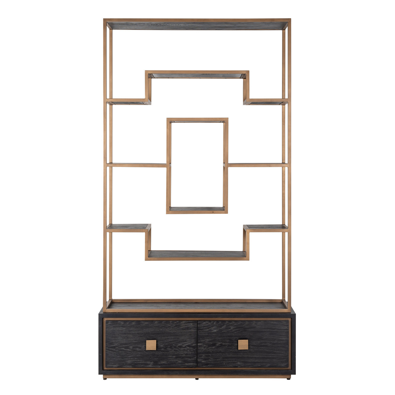 Wandkast Hunter 2-laden (Black rustic) by Richmond Interiors