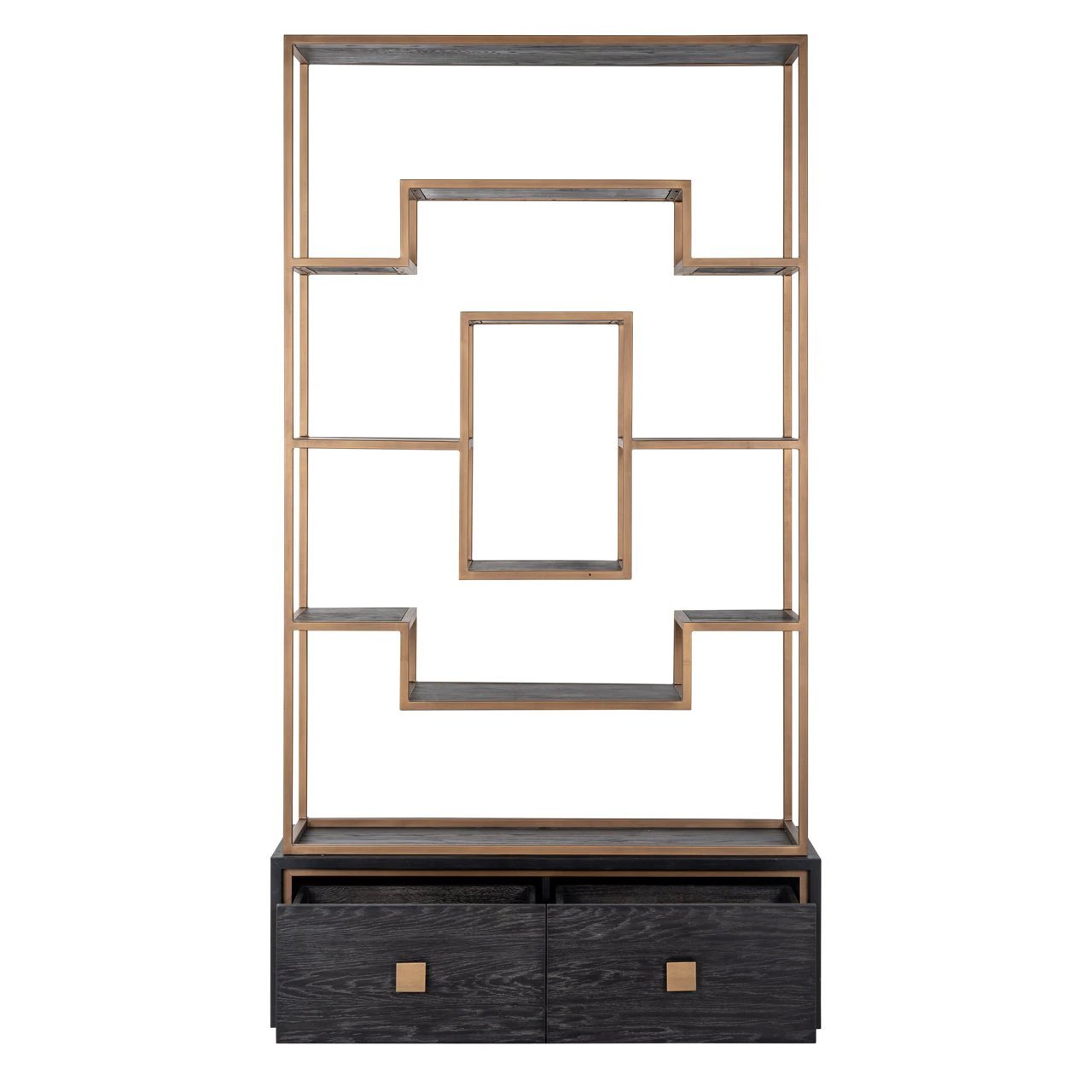 Wandkast Hunter 2-laden (Black rustic) by Richmond Interiors