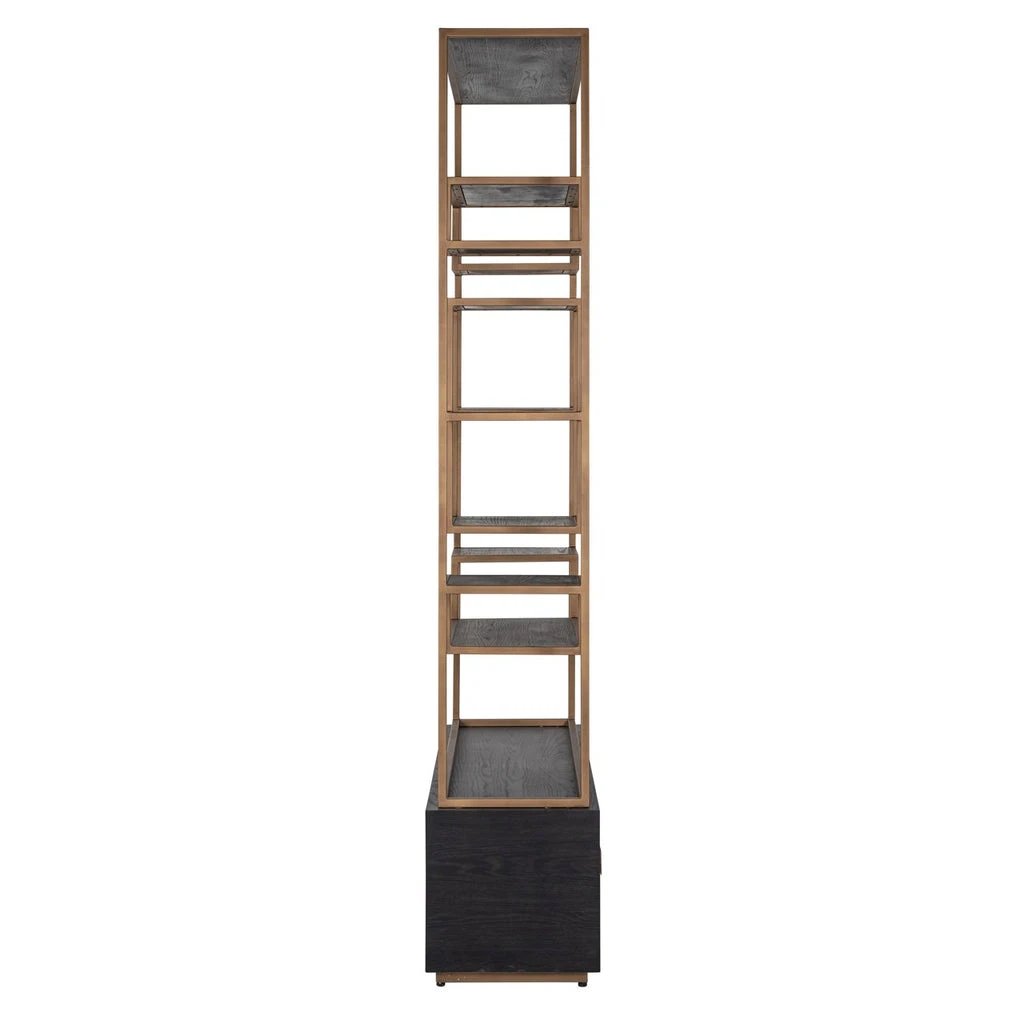 Wandkast Hunter 2-laden (Black rustic) by Richmond Interiors