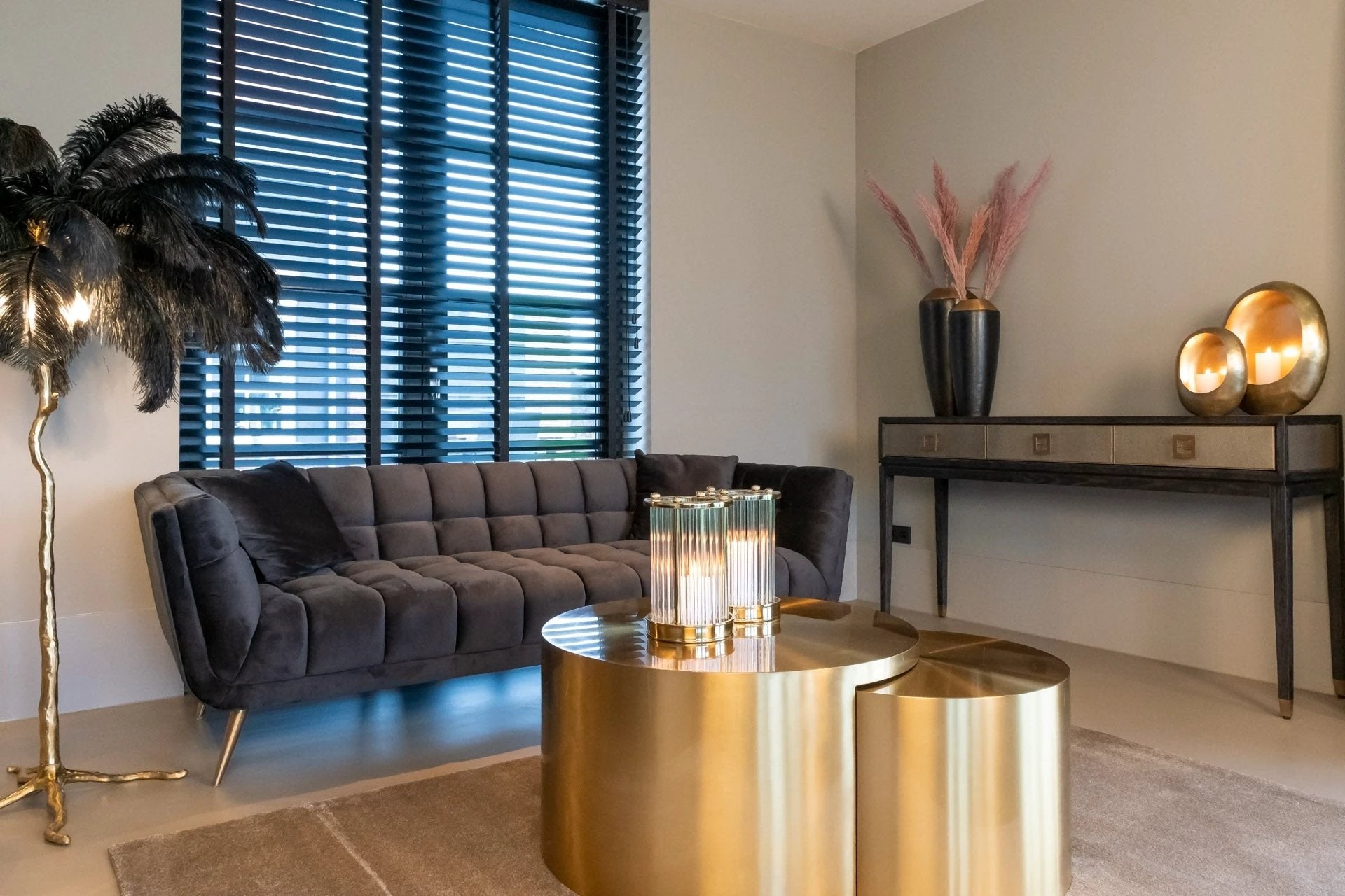 Wandtafel Bloomville 3-laden (Gold) by Richmond Interiors