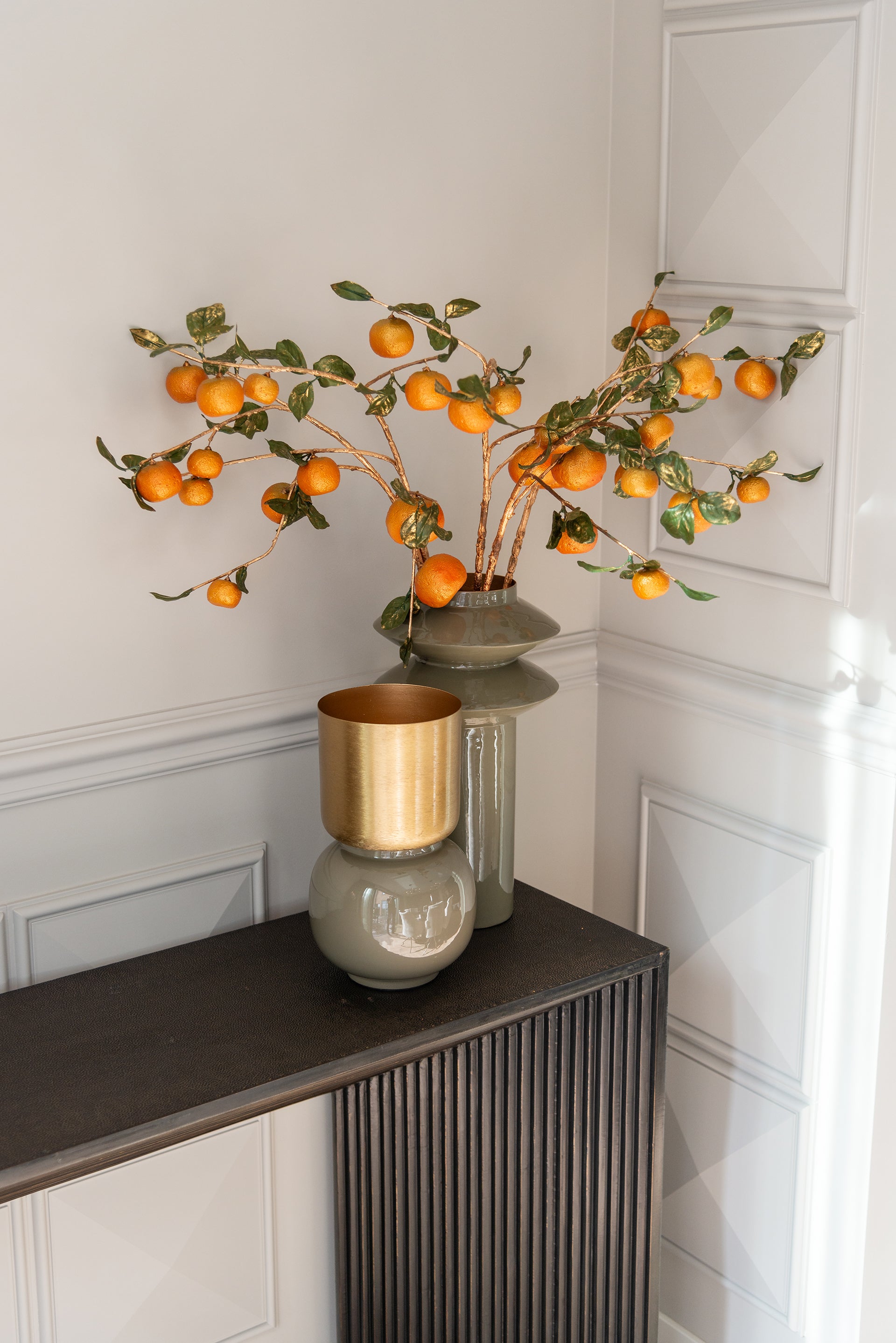 Wandtafel Gizen (Zwart/goud) - depauwwonen