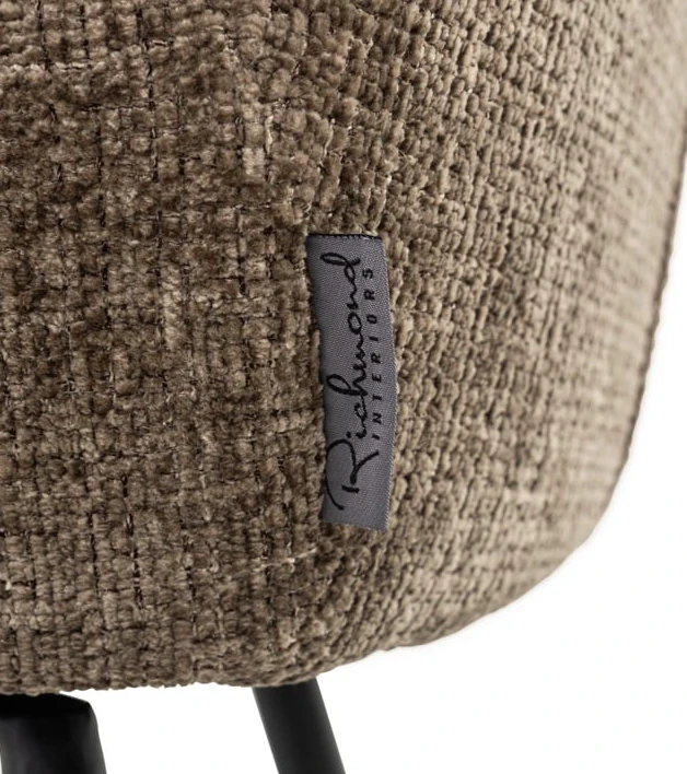 Draai Barstoel Linsey Stone Chenille - Laag by Richmond Interiors
