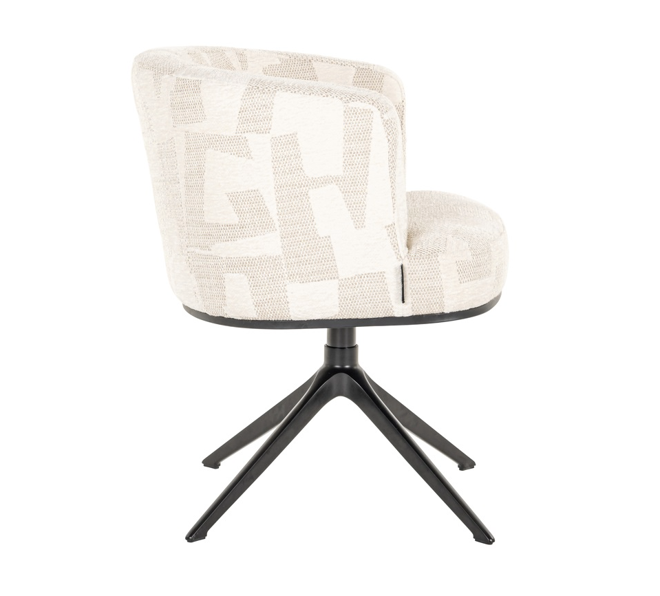 Draai Eetkamerstoel Cheyenne Beige Graffic - depauwwonen