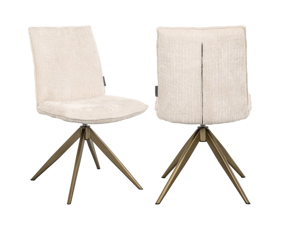 Draai Eetkamerstoel Dakota Beige - depauwwonen