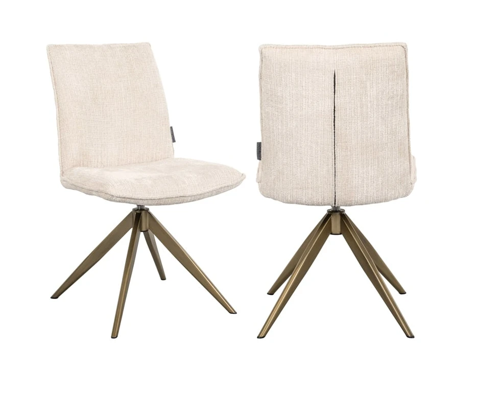 Draai Eetkamerstoel Dakota Beige by Richmond Interiors