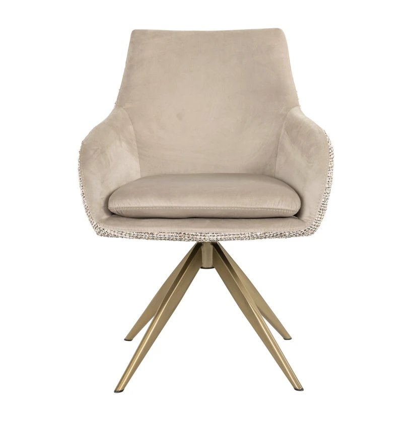 Draai Eetkamerstoel Lisonne Be Trendy Nature / Khaki by Richmond Interiors