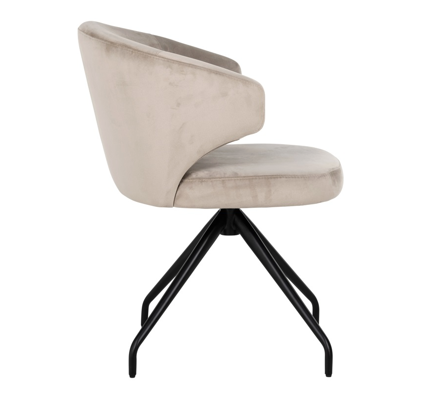 Draaibare Eetkamerstoel Milly Khaki Velvet - depauwwonen