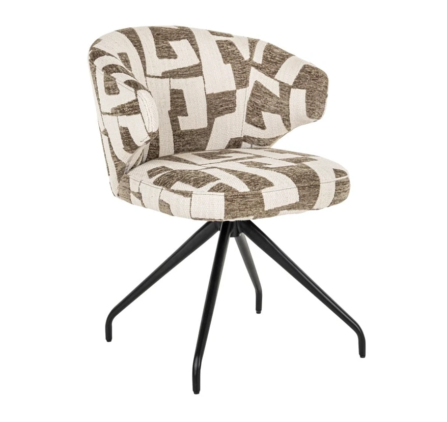 Draaibare Eetkamerstoel Milly Moss Graphic by Richmond Interiors