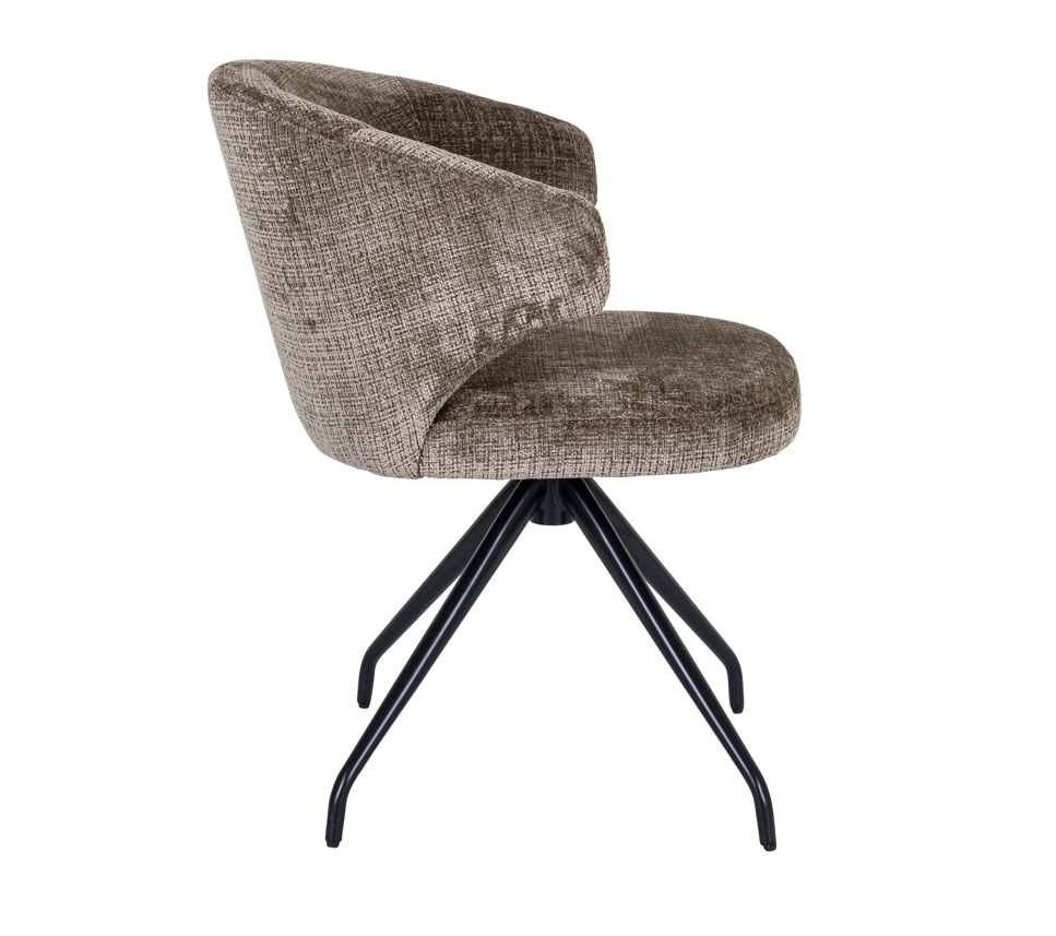 Draaibare Eetkamerstoel Milly Stone Chenille - depauwwonen