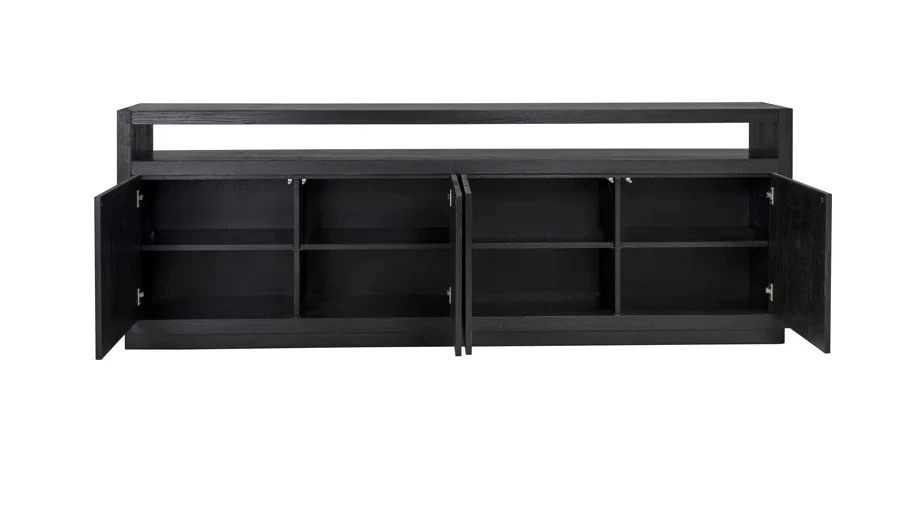 Dressoir Oakura zwart - 4 deuren by Richmond Interiors