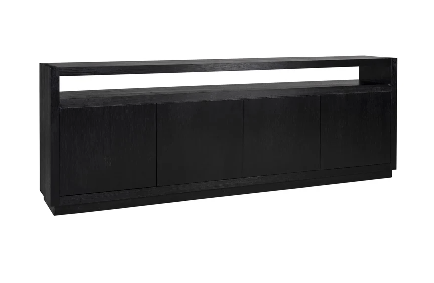 Dressoir Oakura zwart - 4 deuren by Richmond Interiors