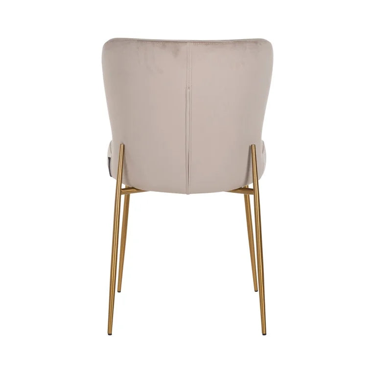 Eetkamerstoel Odessa Khaki Velvet Brushed Gold (Brandvertragend) - depauwwonen