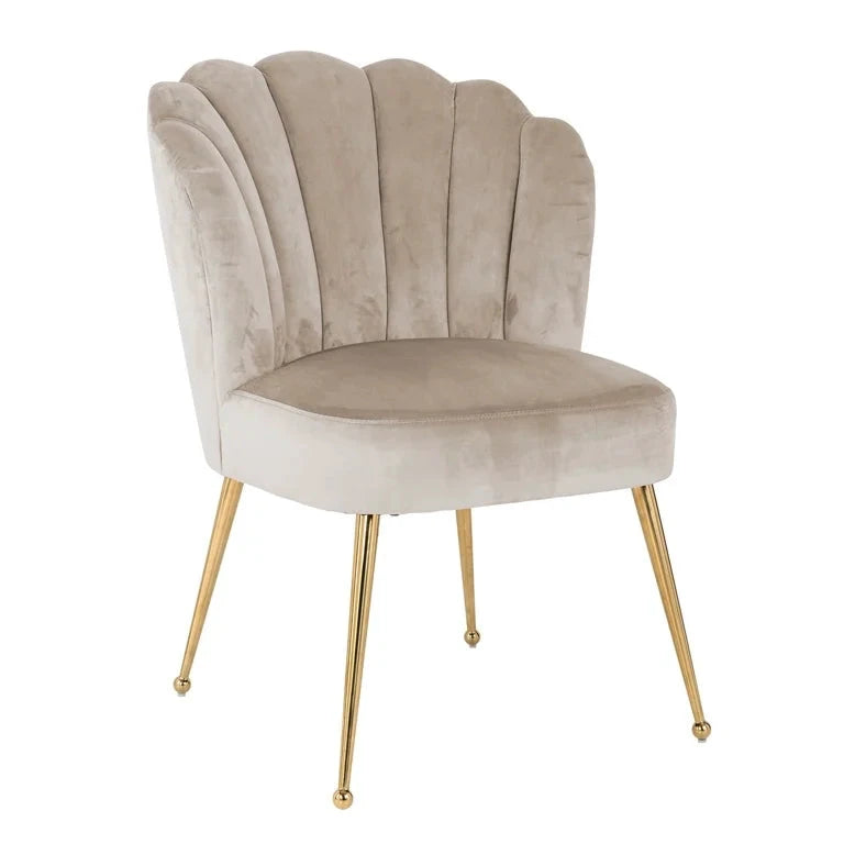 Eetkamerstoel Pippa Khaki Velvet Gold by Richmond Interiors