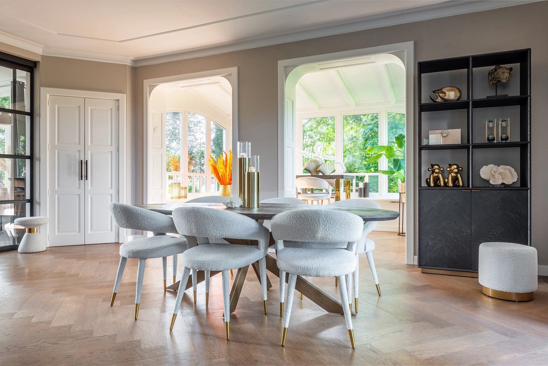 Eettafel Blackbone Brass Oval 260 by Richmond Interiors