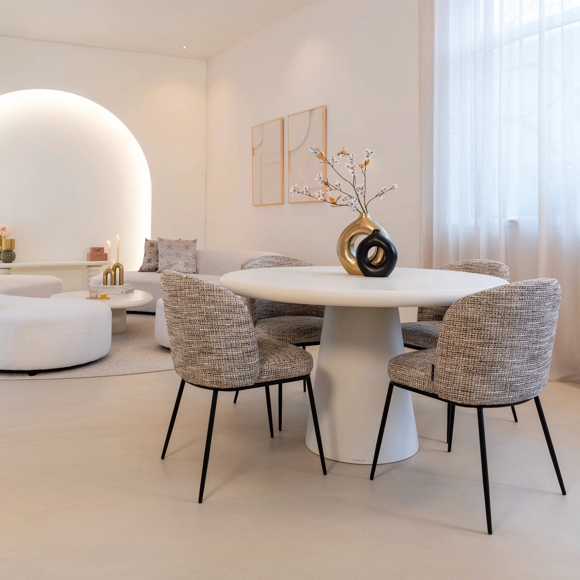 Eettafel Bloomstone 130Ø by Richmond Interiors