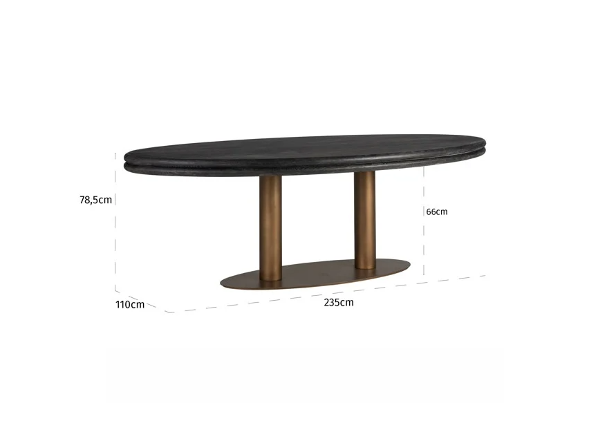 Eettafel Macaron ovaal 235 - depauwwonen