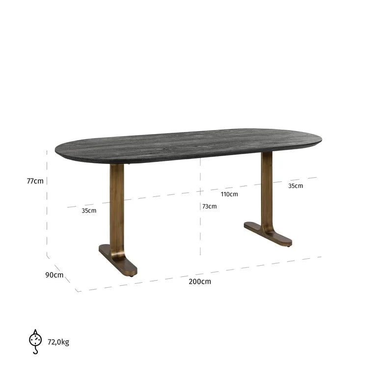 Eettafel Revelin Oval 200 by Richmond Interiors