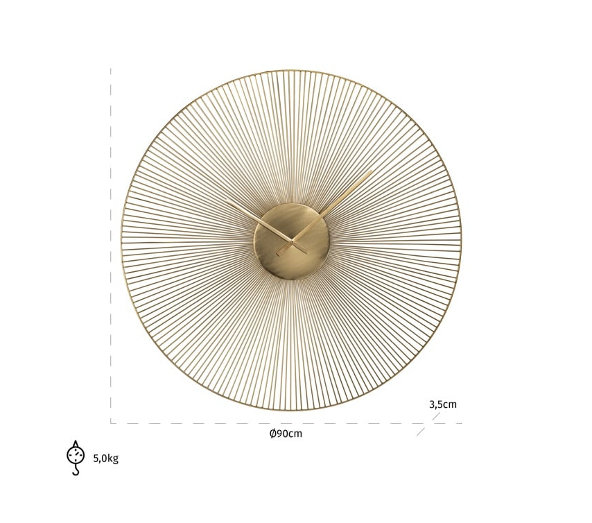Klok Audrey goud Ø90 cm - verwacht 8/6 - depauwwonen