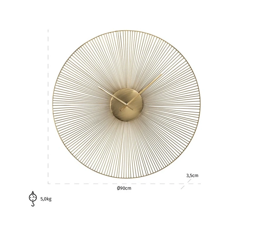 Klok Audrey goud Ø90 cm by Richmond Interiors