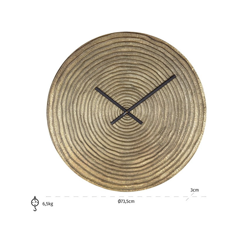 Klok Roan goud Ø74 cm - depauwwonen