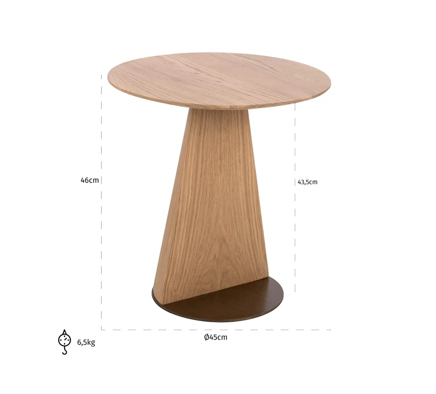 Laptop/ bijzettafel Oakley - naturel by Richmond Interiors