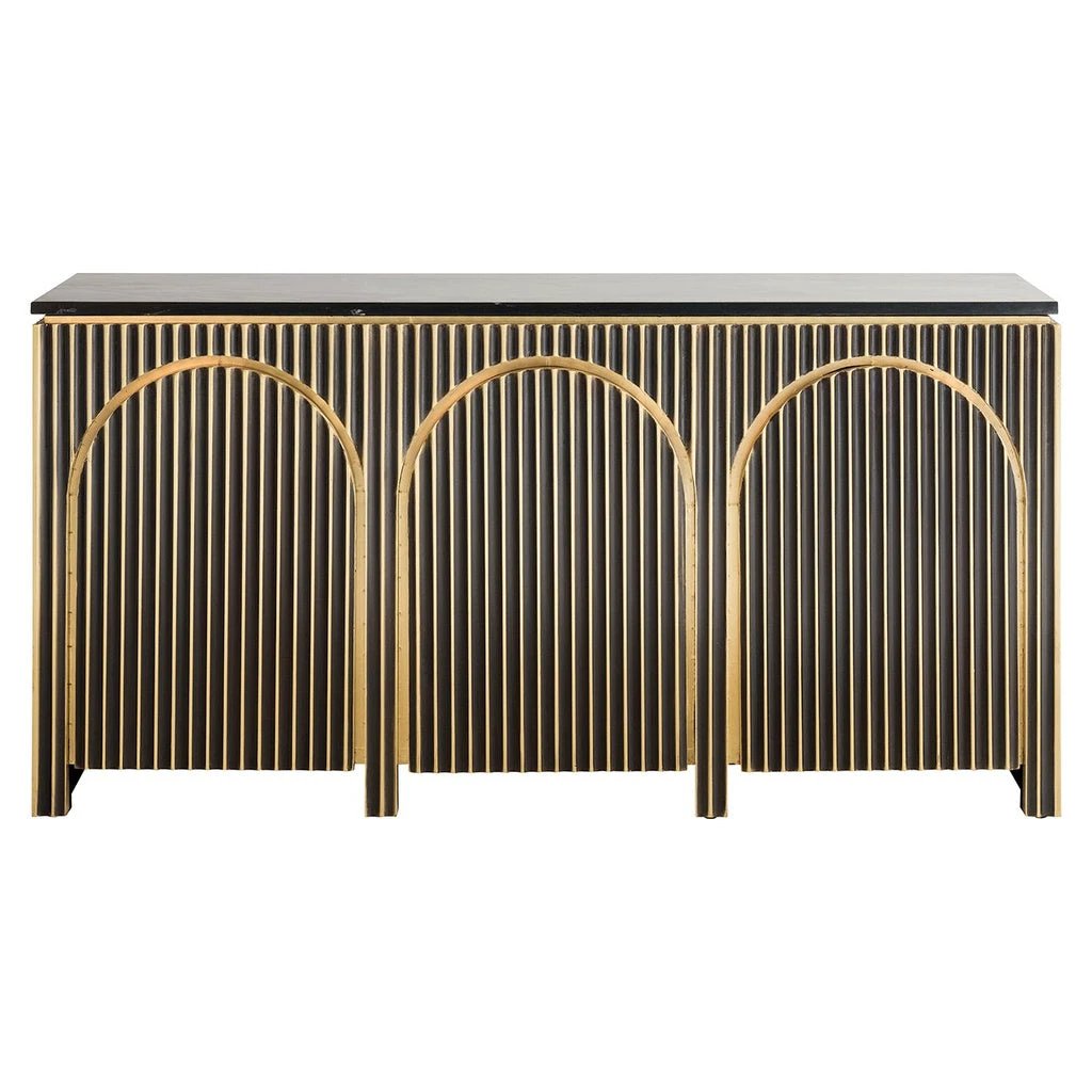 Dressoir Les Arcs 3-deurs (Geborsteld Goud) by Richmond Interiors