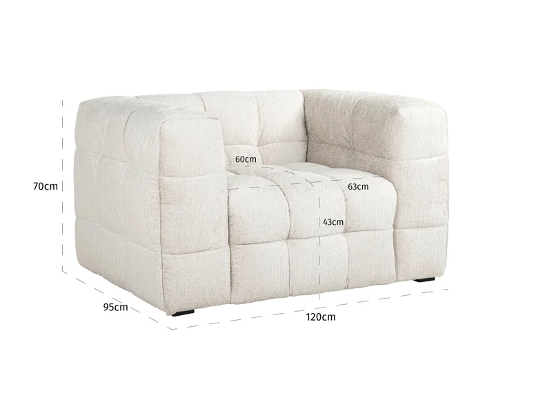 Lounge Stoel Merrol Cream - depauwwonen