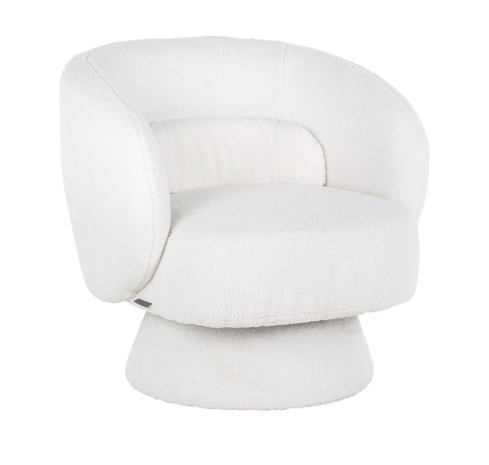 Lounge Stoel Senna White Furry by Richmond Interiors