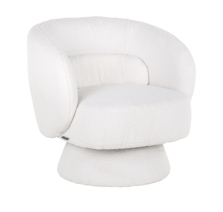 Lounge Stoel Senna White Furry - depauwwonen