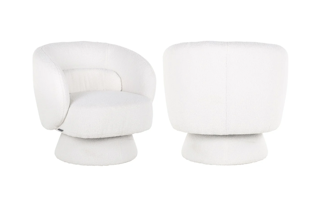 Lounge Stoel Senna White Furry - depauwwonen