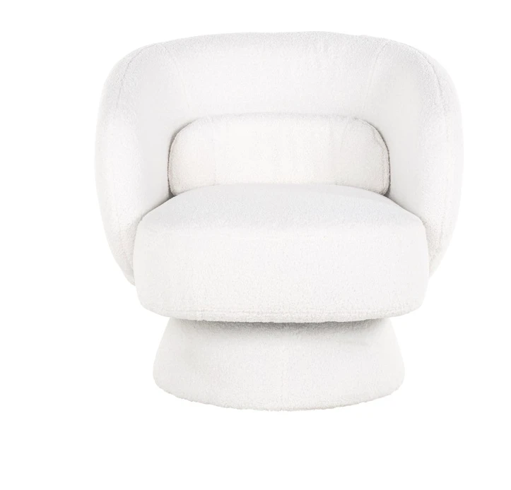 Lounge Stoel Senna White Furry by Richmond Interiors