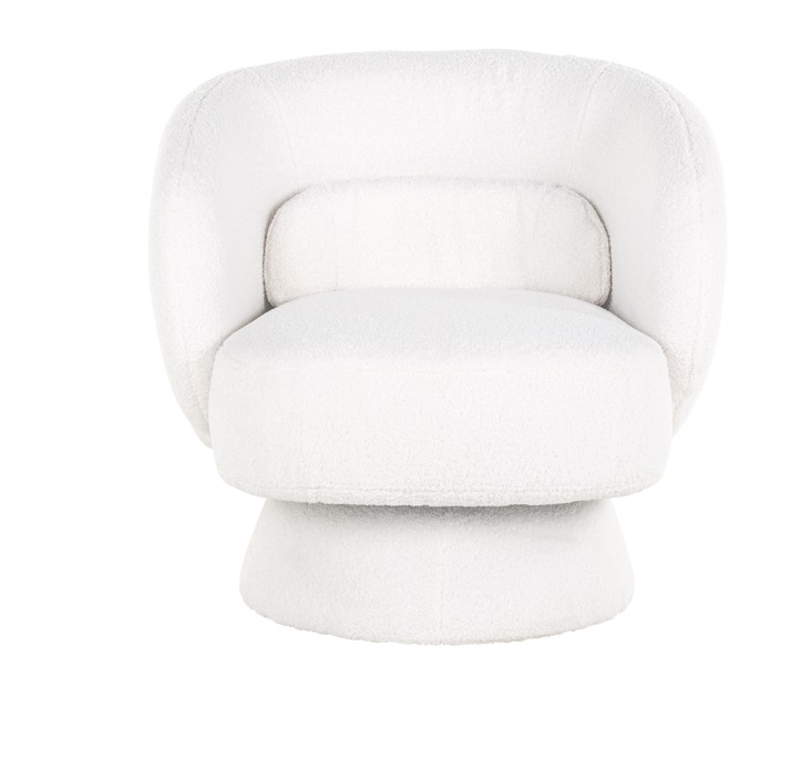 Lounge Stoel Senna White Furry - depauwwonen