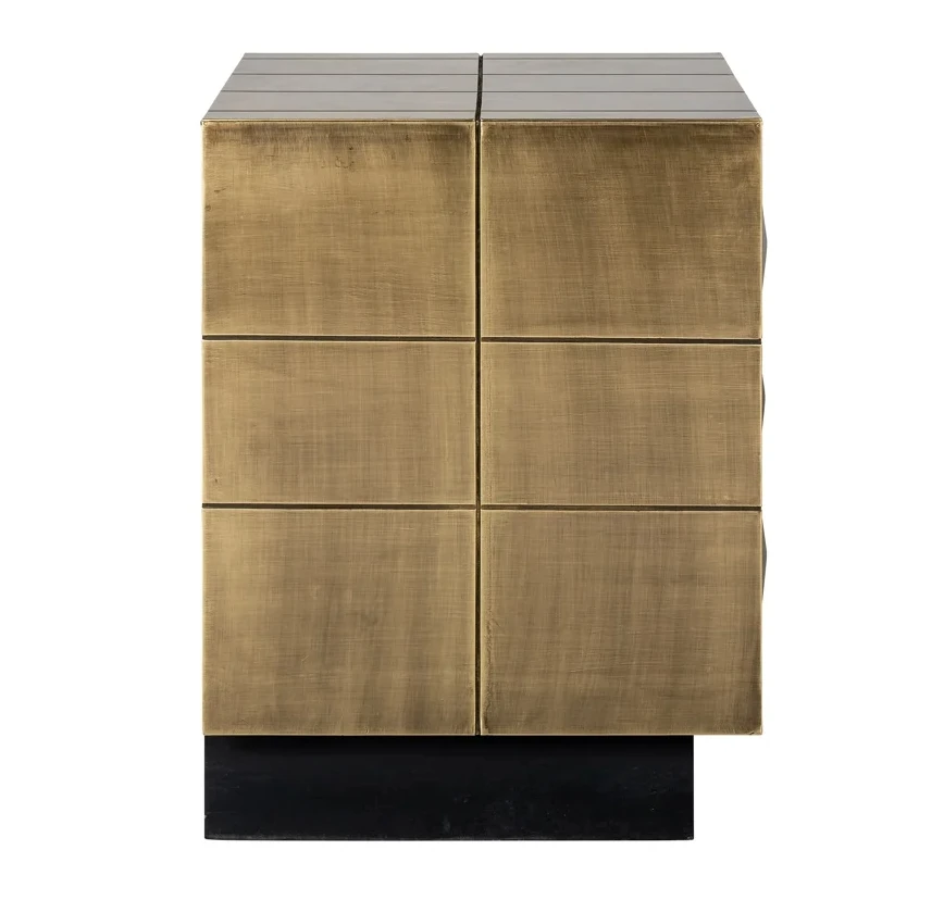 Nachtkastje Collada Goud - 3 Laden by Richmond Interiors