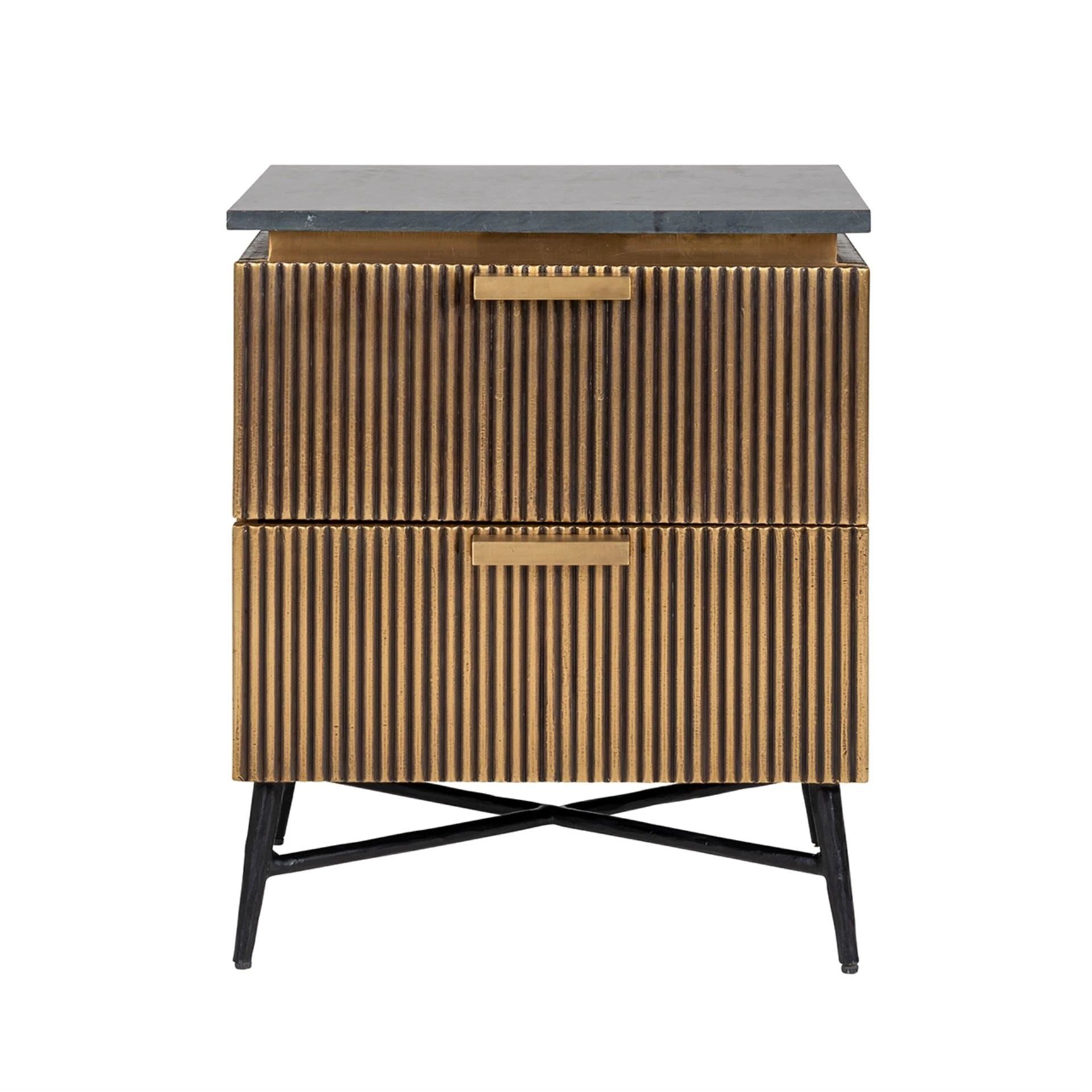 Nachtkastje Ironville Zwart/Goud by Richmond Interiors