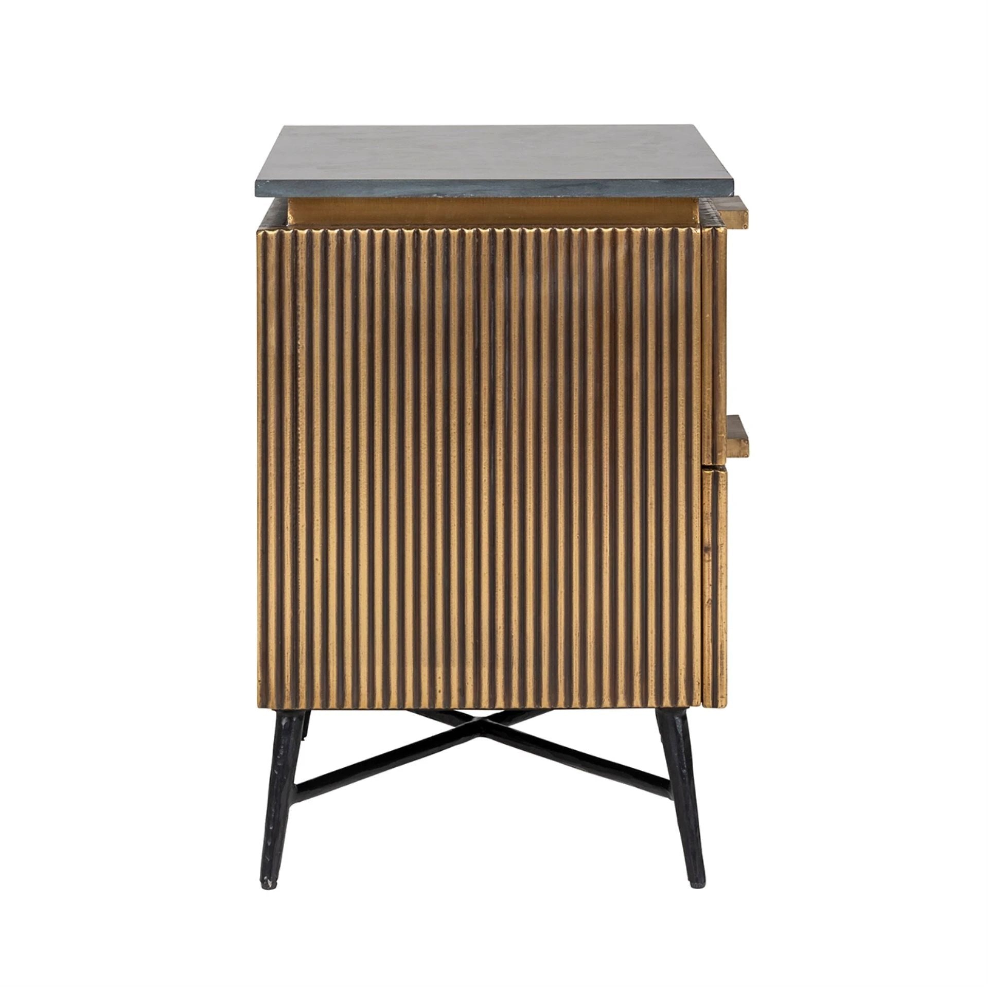 Nachtkastje Ironville Zwart/Goud by Richmond Interiors