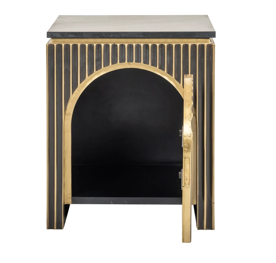 Nachtkastje Les Arcs Brushed Gold by Richmond Interiors