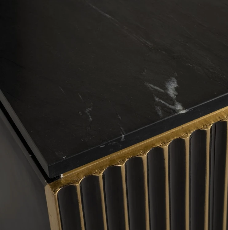 Nachtkastje Les Arcs Brushed Gold by Richmond Interiors