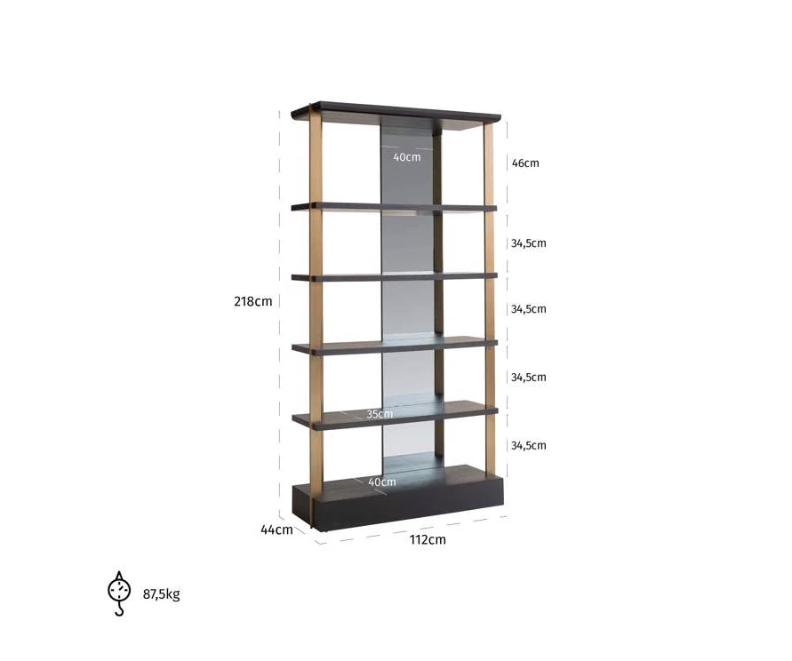 Alexander Jones Open Kast Rigley met spiegel by Richmond Interiors