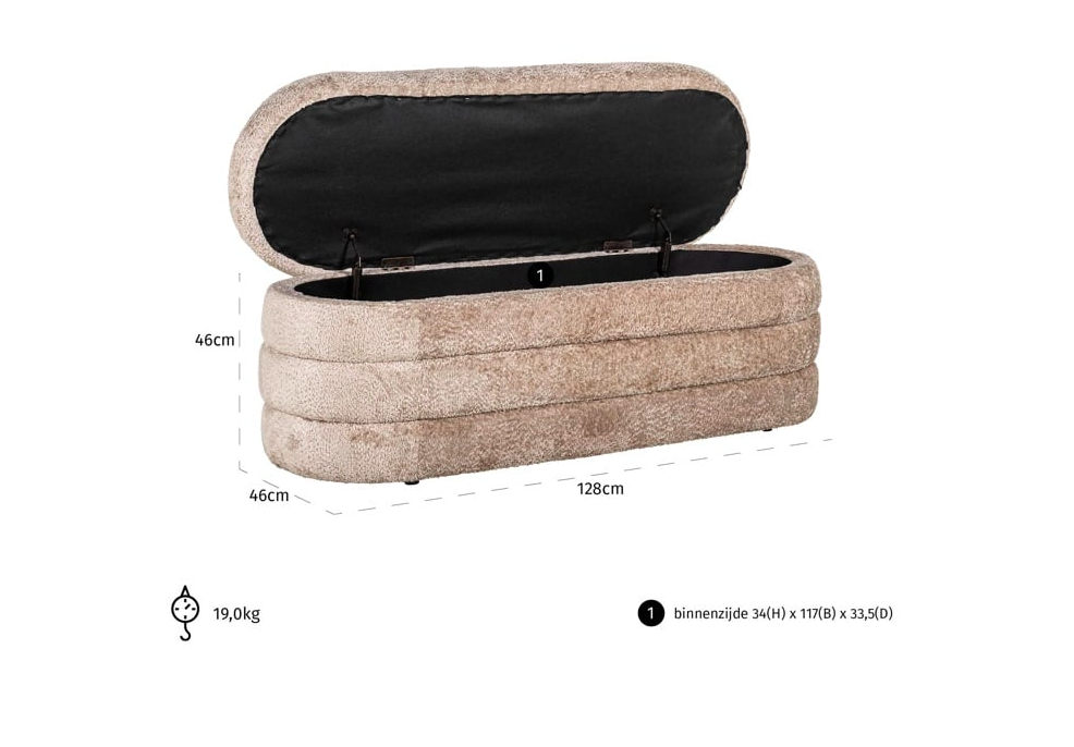 Poef Camille Sheep Nature - depauwwonen