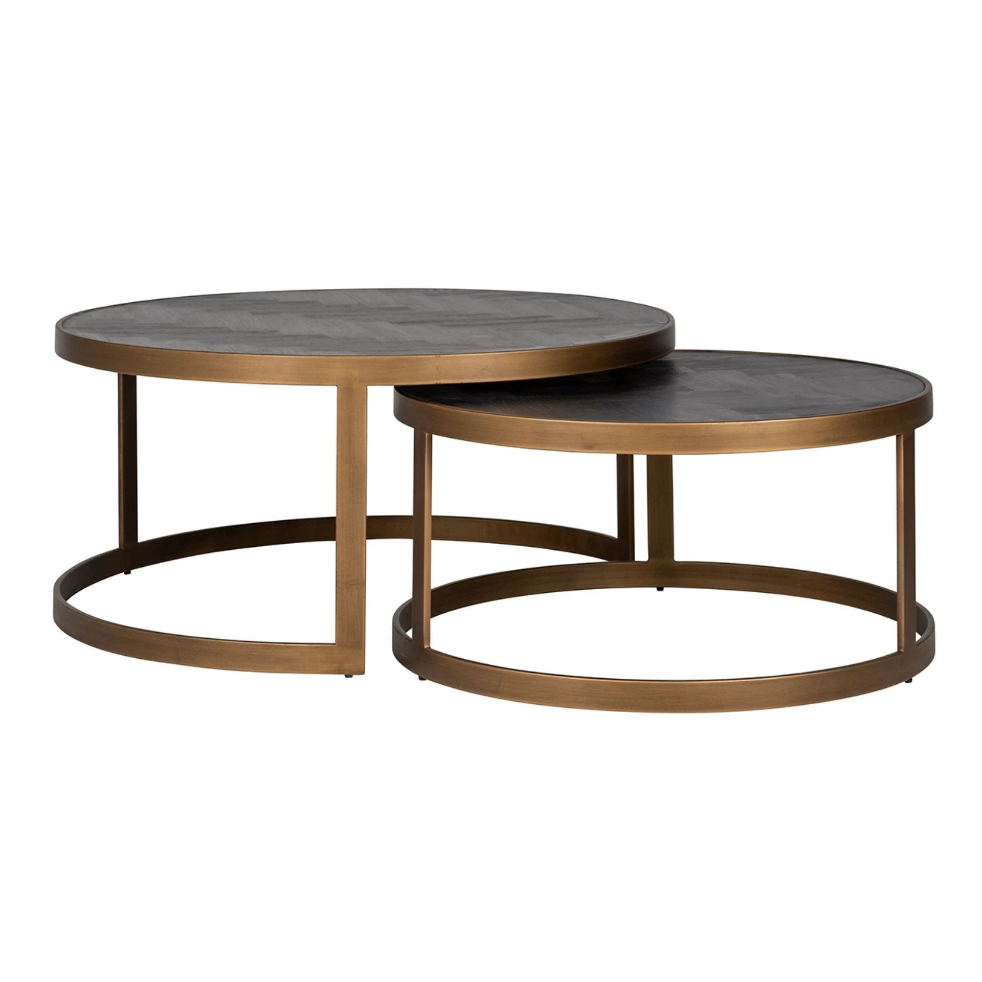Salontafel Blackbone brass set van 2 by Richmond Interiors