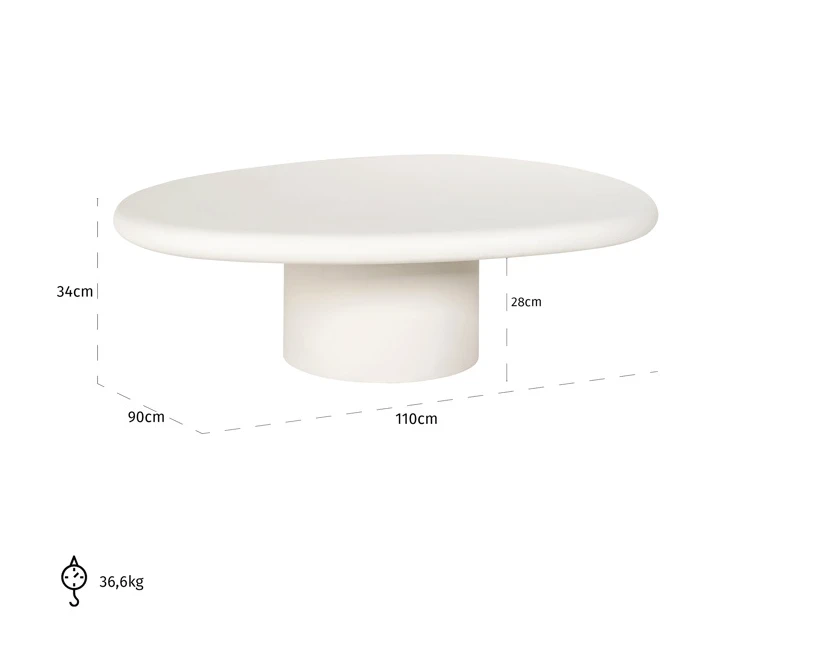 Salontafel Bloomstone 110 x 90cm by Richmond Interiors