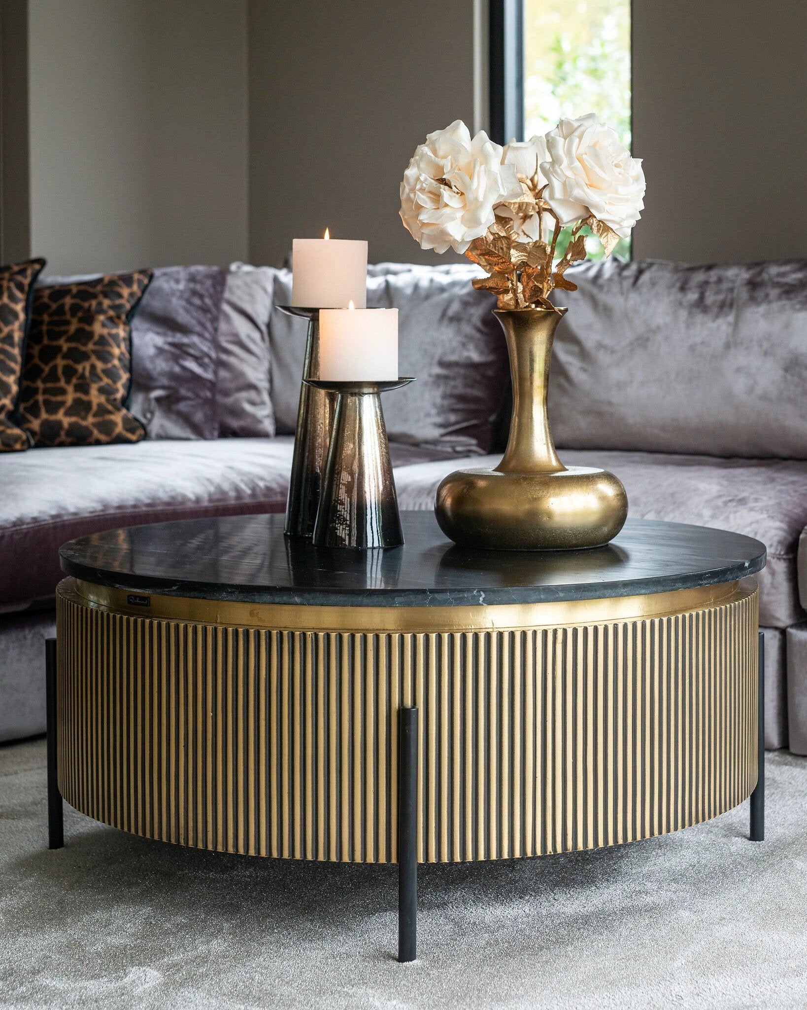 Salontafel Ironville 90Ø Goud by Richmond Interiors