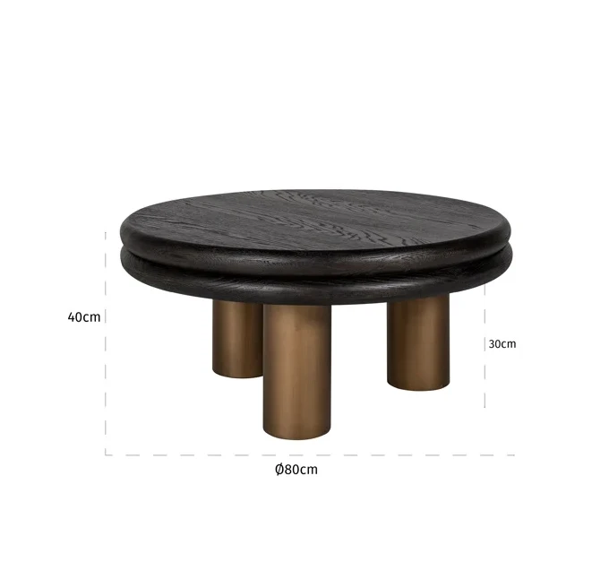 Salontafel Macaron rustiek zwart by Richmond Interiors